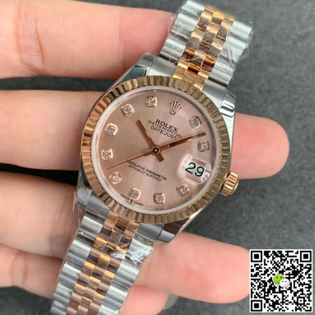 Rolex Datejust M278271-0024 GS Factory 1:1 Best Edition Replica Watch Rose Gold Diamond Dial