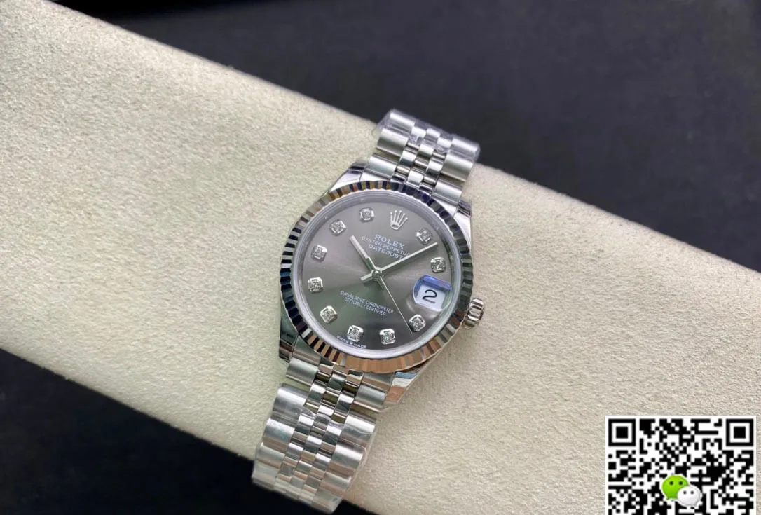 Rolex Datejust M278274-0008 31MM EW Factory 1:1 Best Edition Replica Watch Gray Diamond Dial