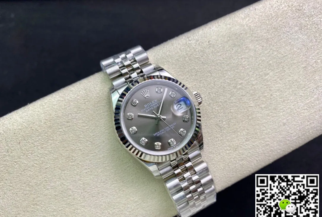 Rolex Datejust M278274-0008 31MM EW Factory 1:1 Best Edition Replica Watch Gray Diamond Dial