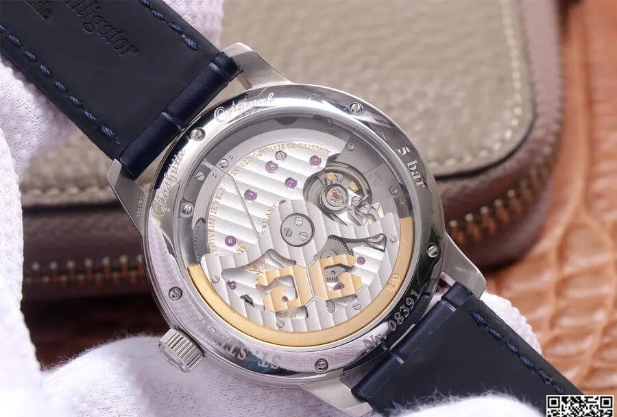 Glashutte Senator 1-36-04 V9 Factory 1:1 Best Edition Replica Watch Blue Leather Strap