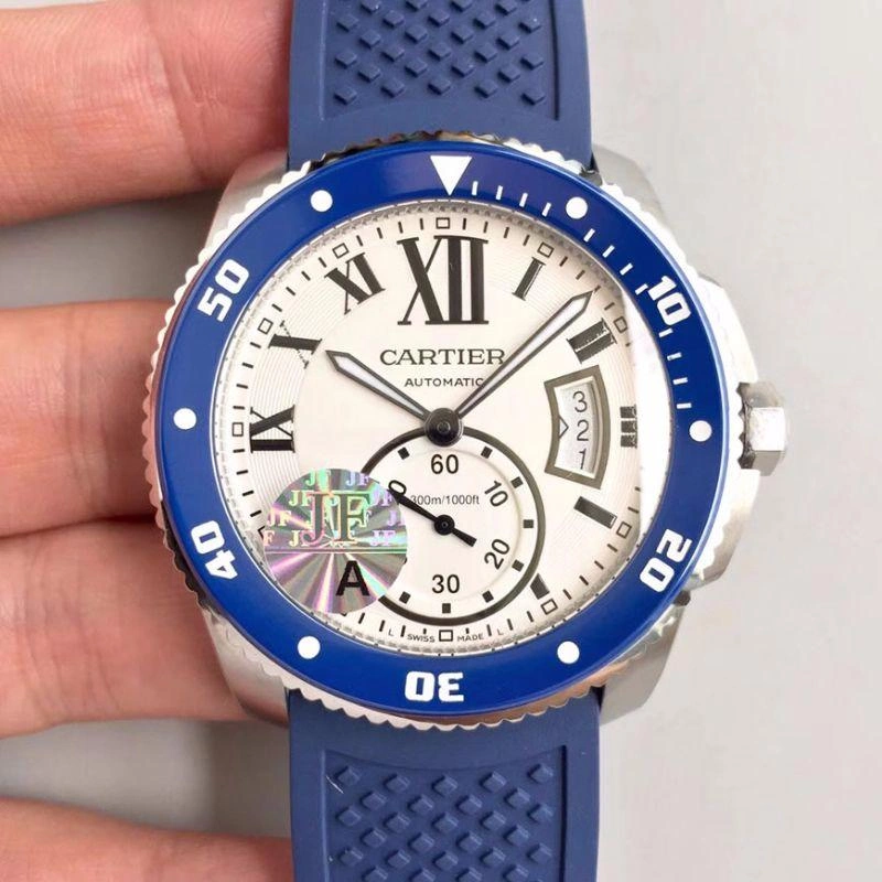 Calibre De Cartier Diver WSCA0011 JF Factory 1:1 Best Edition Replica Watch Swiss ETA2836-2 White Dial