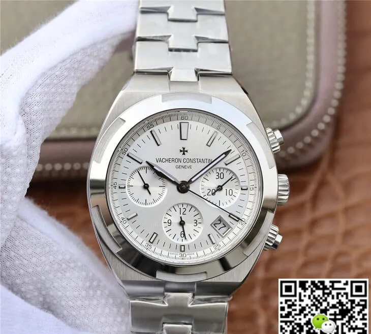 Vacheron Constantin Overseas 5500V 110A-B075 8F Factory 1:1 Best Edition Replica Watch White Dial Strap