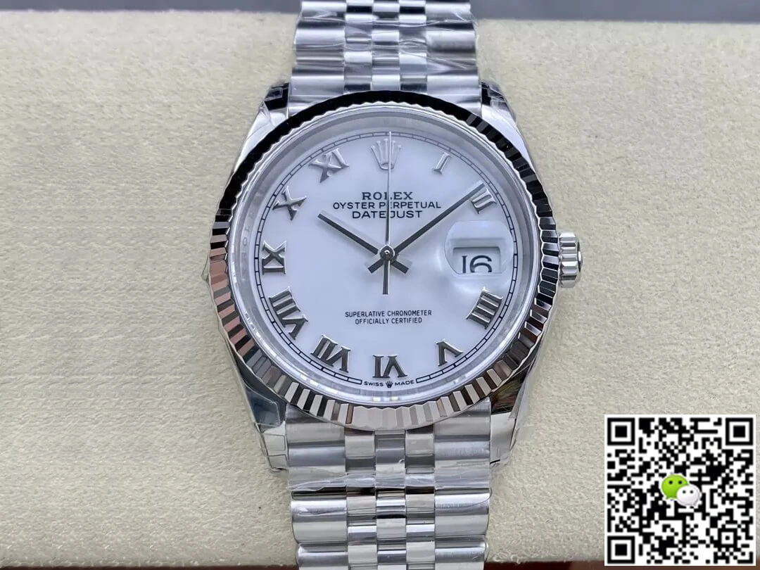 Rolex Datejust M126234-0025 36MM VS Factory 1:1 Best Edition Replica Watch White Dial