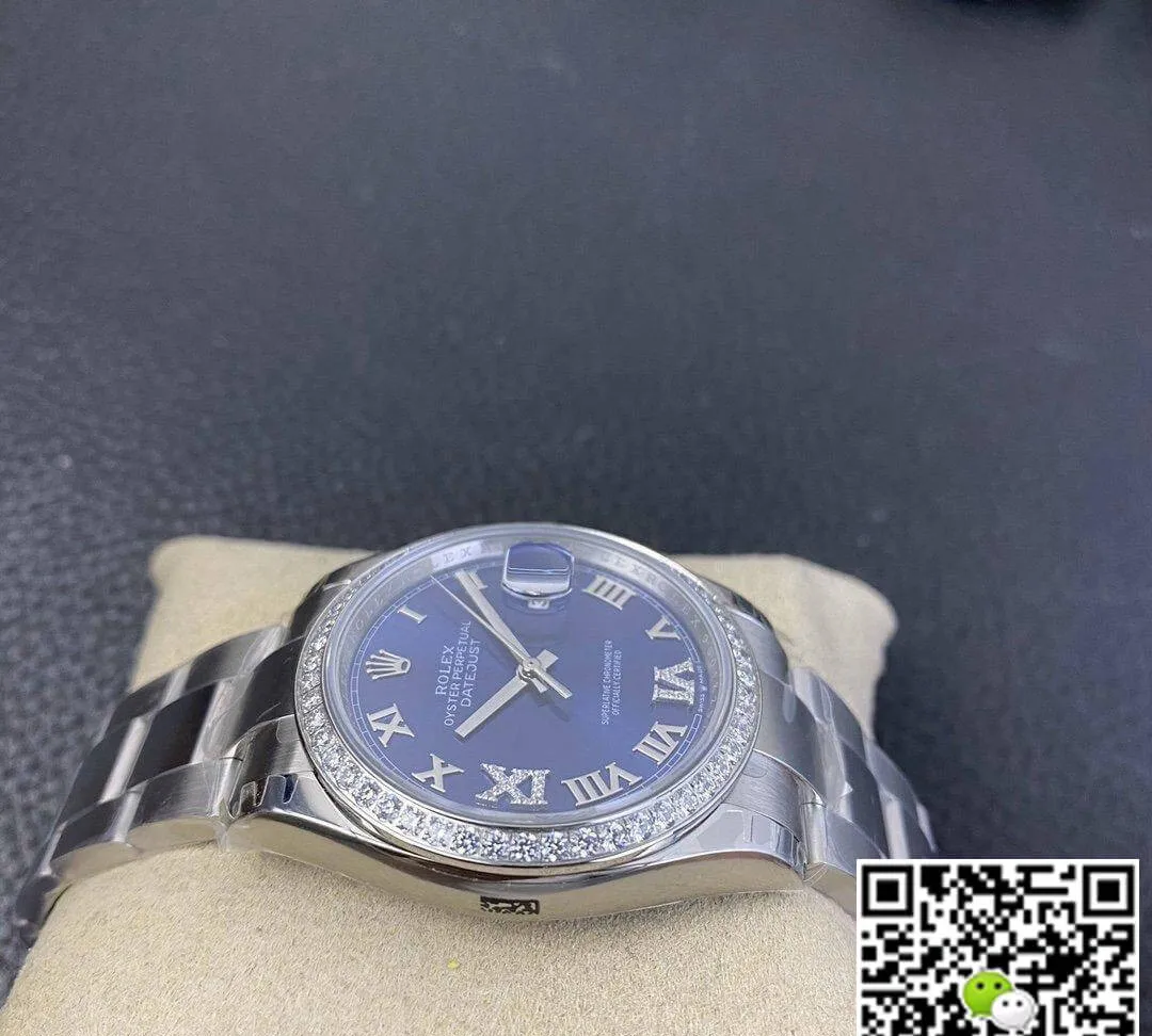 Rolex Datejust M126284RBR EW Factory 1:1 Best Edition Replica Watch Diamond-Set Bezel