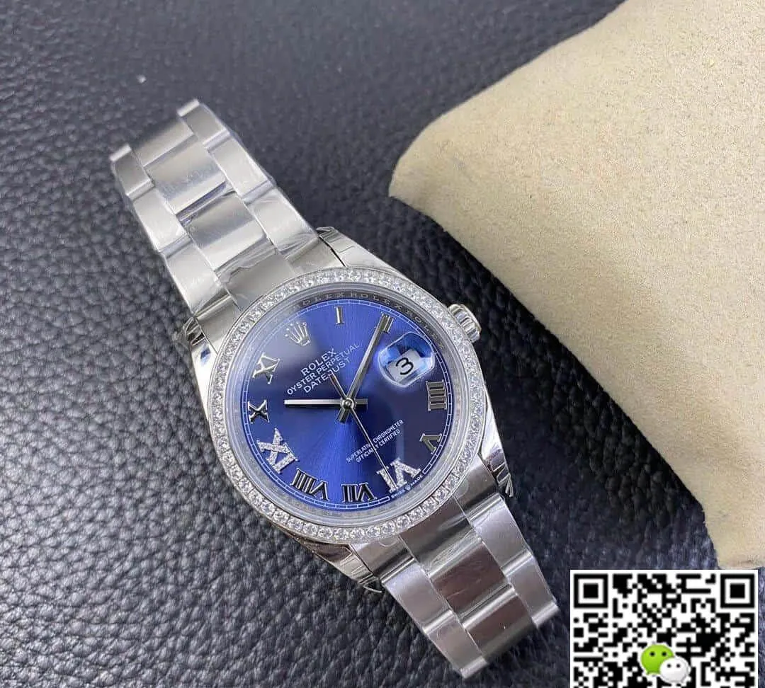 Rolex Datejust M126284RBR EW Factory 1:1 Best Edition Replica Watch Diamond-Set Bezel