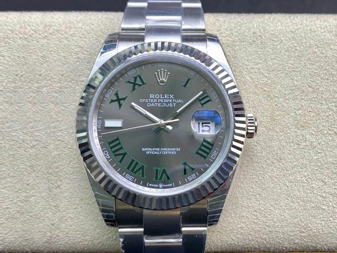 Rolex Datejust M126334-0021 41MM EW Factory 1:1 Best Edition Replica Watch Grey Strap