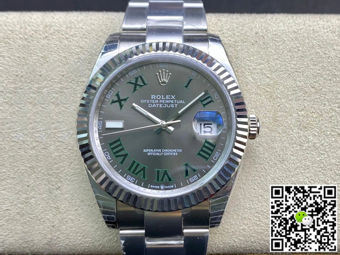 Rolex Datejust M126334-0021 41MM EW Factory 1:1 Best Edition Replica Watch Grey Strap