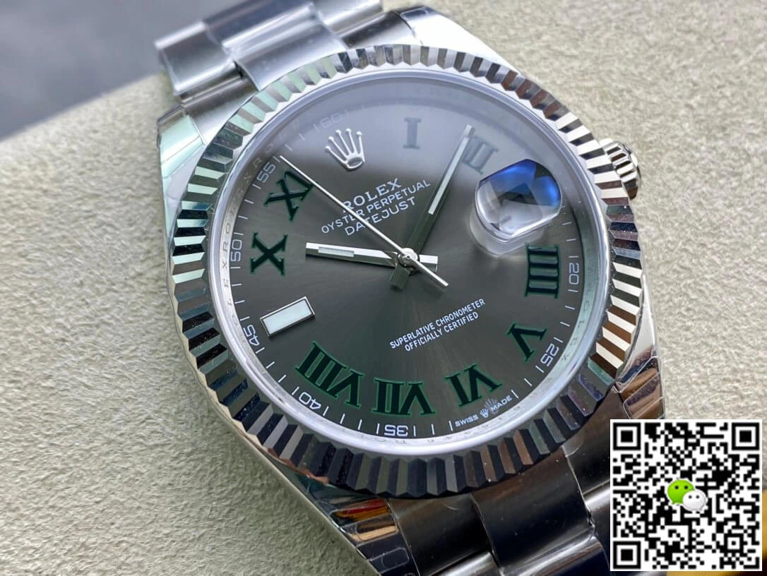 Rolex Datejust M126334-0021 41MM EW Factory 1:1 Best Edition Replica Watch Grey Strap