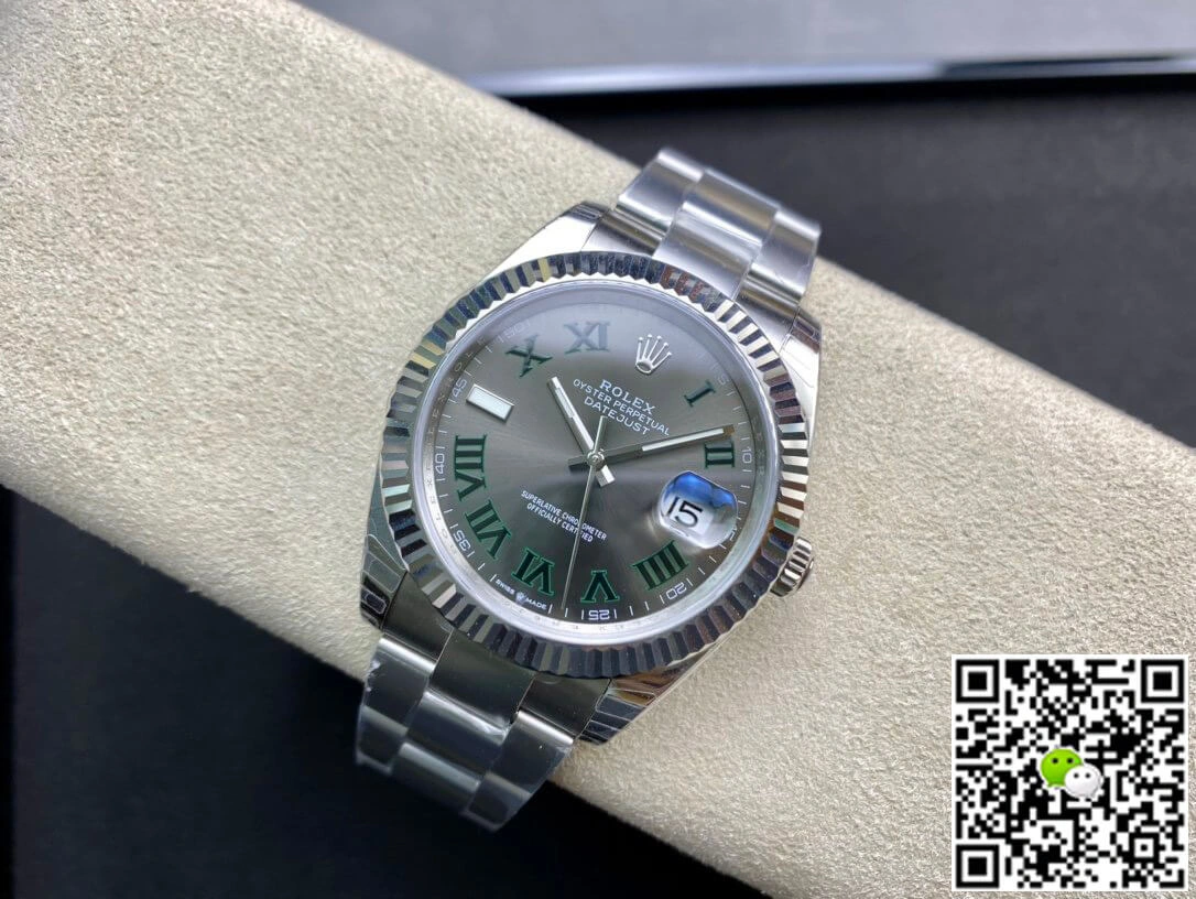 Rolex Datejust M126334-0021 41MM EW Factory 1:1 Best Edition Replica Watch Grey Strap