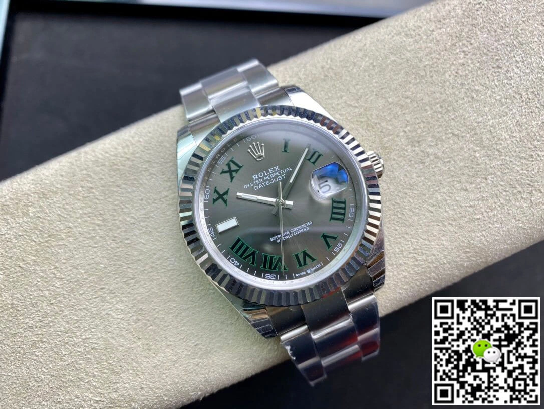 Rolex Datejust M126334-0021 41MM EW Factory 1:1 Best Edition Replica Watch Grey Strap