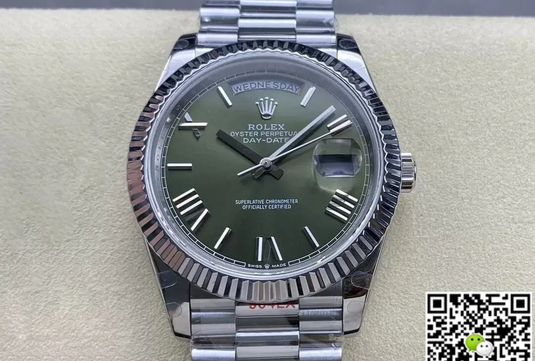 Rolex Day Date M228236-0008 GM Factory 1:1 Best Edition Replica Watch V2 Silver Strap