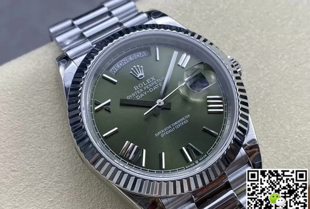 Rolex Day Date M228236-0008 GM Factory 1:1 Best Edition Replica Watch V2 Silver Strap
