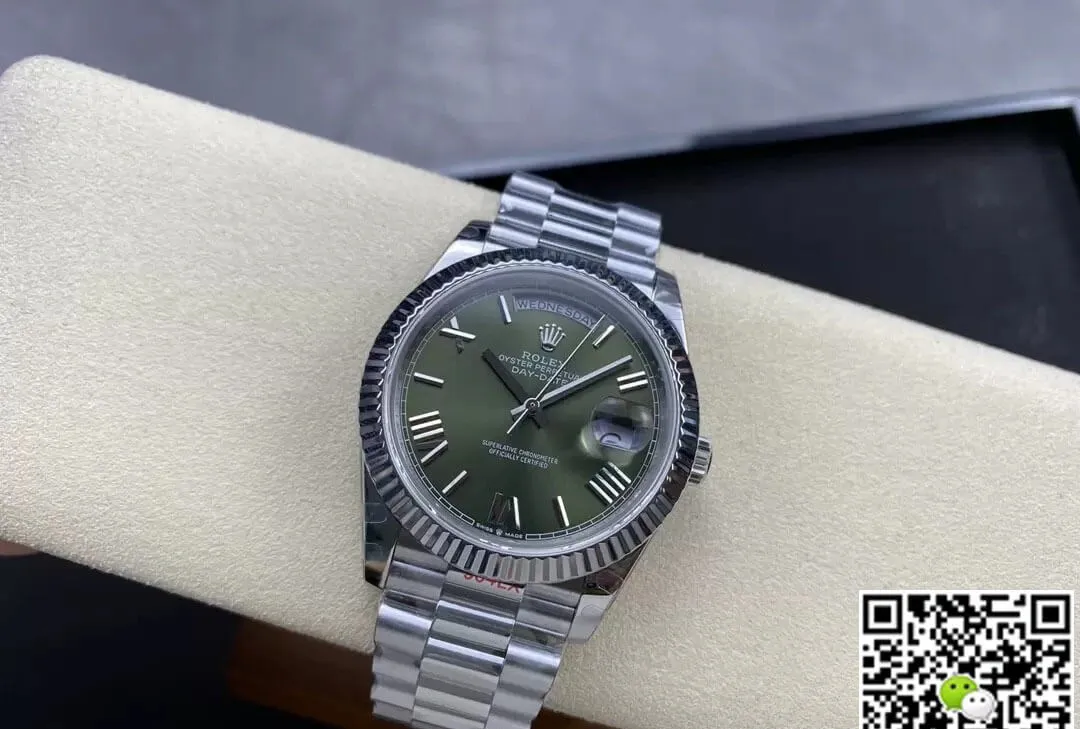 Rolex Day Date M228236-0008 GM Factory 1:1 Best Edition Replica Watch V2 Silver Strap