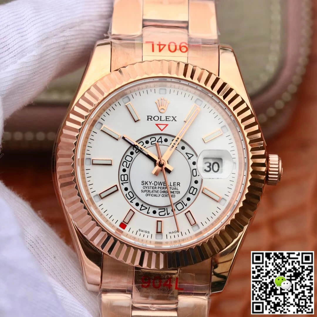 Rolex Sky Dweller M326935-0005 Noob Factory 1:1 Best Edition Replica Watch White Dial
