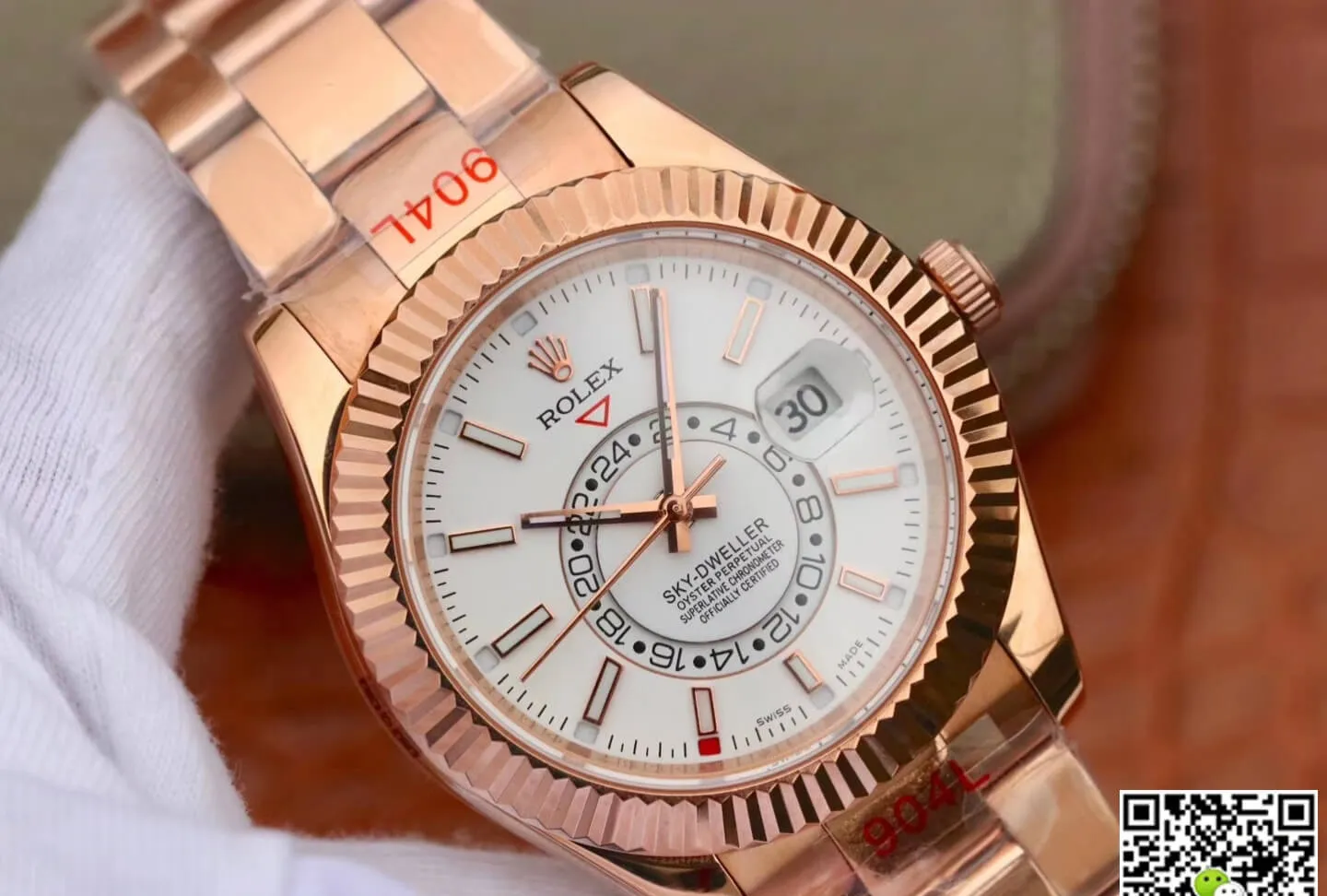 Rolex Sky Dweller M326935-0005 Noob Factory 1:1 Best Edition Replica Watch White Dial