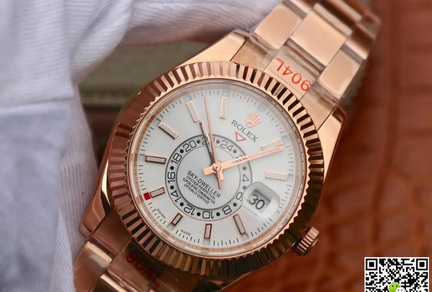 Rolex Sky Dweller M326935-0005 Noob Factory 1:1 Best Edition Replica Watch White Dial