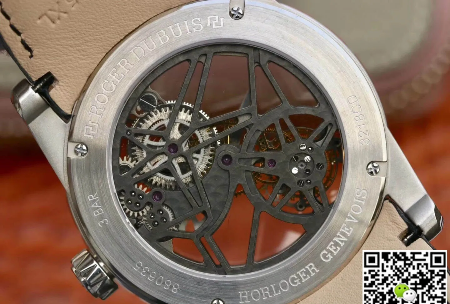 Roger Dubuis Excalibur RDDBEX0393 JB Factory 1:1 Best Edition Replica Watch Black Leather Strap