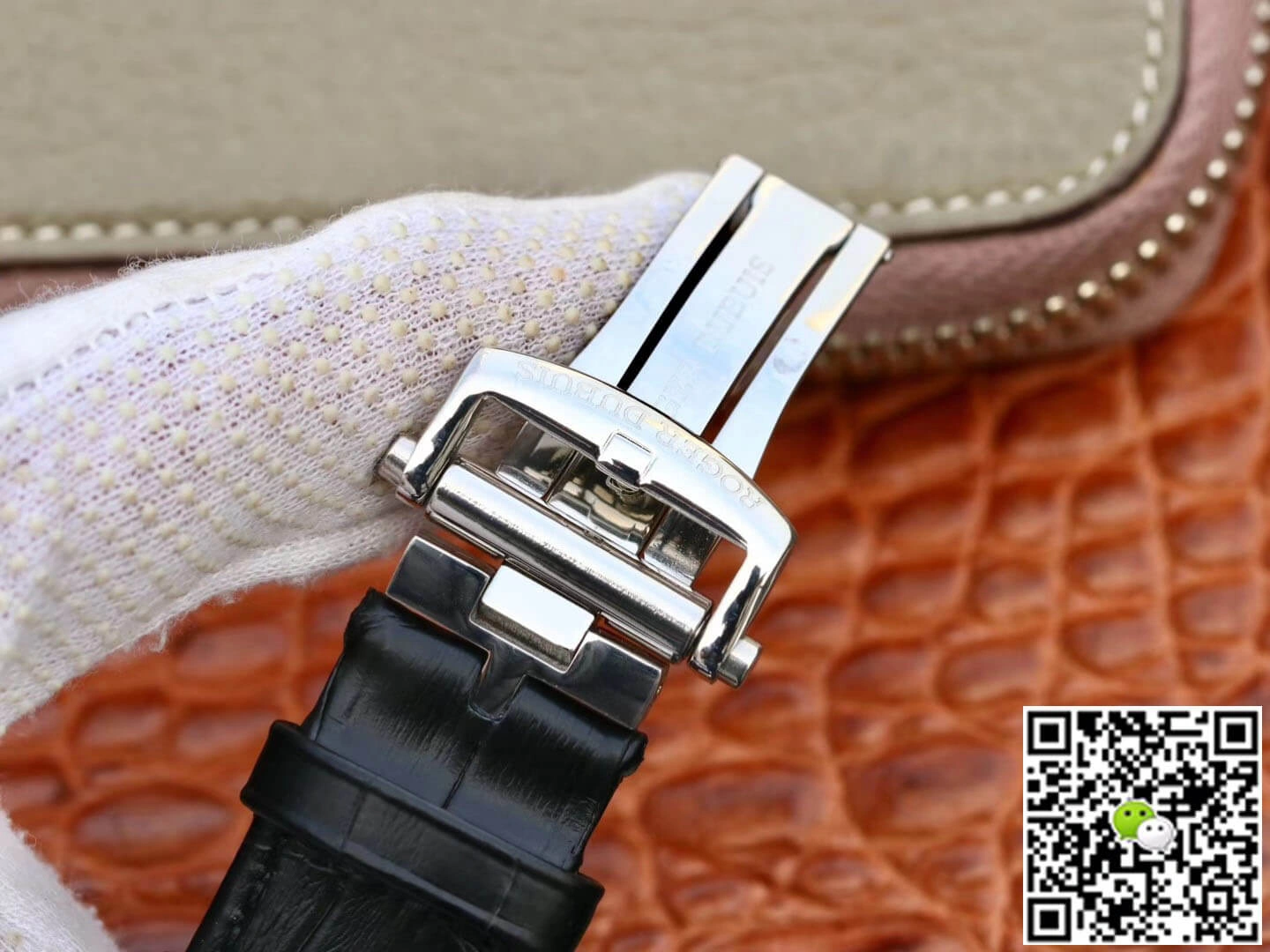 Roger Dubuis Excalibur RDDBEX0393 JB Factory 1:1 Best Edition Replica Watch Black Leather Strap