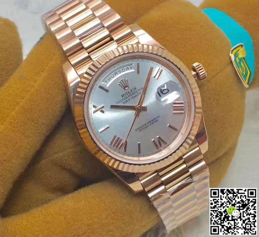Rolex Day-Date 228235 EW Factory 1:1 Best Edition Replica Watch Swiss ETA3255 Silver Dial