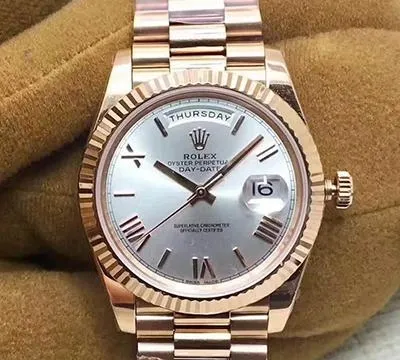 Rolex Day-Date 228235 EW Factory 1:1 Best Edition Replica Watch Swiss ETA3255 Silver Dial