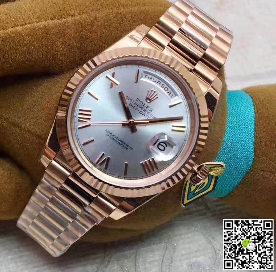 Rolex Day-Date 228235 EW Factory 1:1 Best Edition Replica Watch Swiss ETA3255 Silver Dial