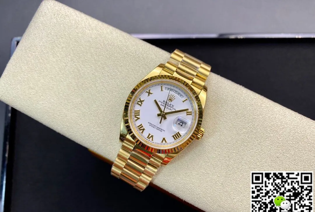 Rolex Day-Date M128238 EW Factory 1:1 Best Edition Replica Watch White Dial Swiss ETA3255