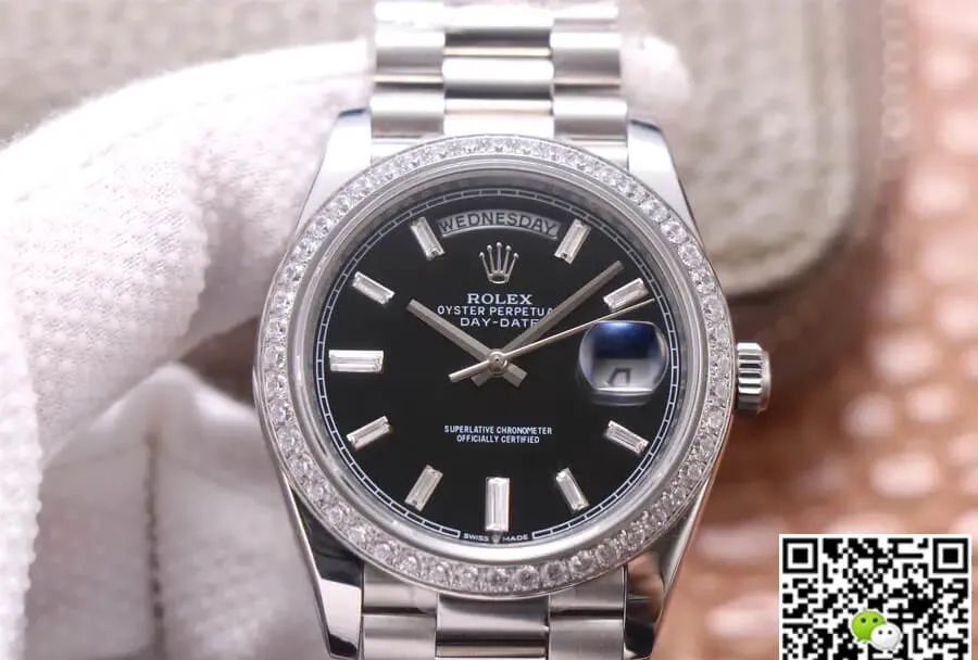 Rolex Day Date M228349RBR-0003 EW Factory 1:1 Best Edition Replica Watch Diamond-set Dial