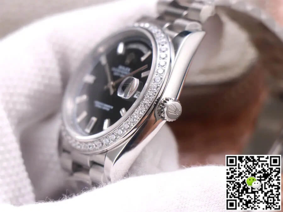 Rolex Day Date M228349RBR-0003 EW Factory 1:1 Best Edition Replica Watch Diamond-set Dial