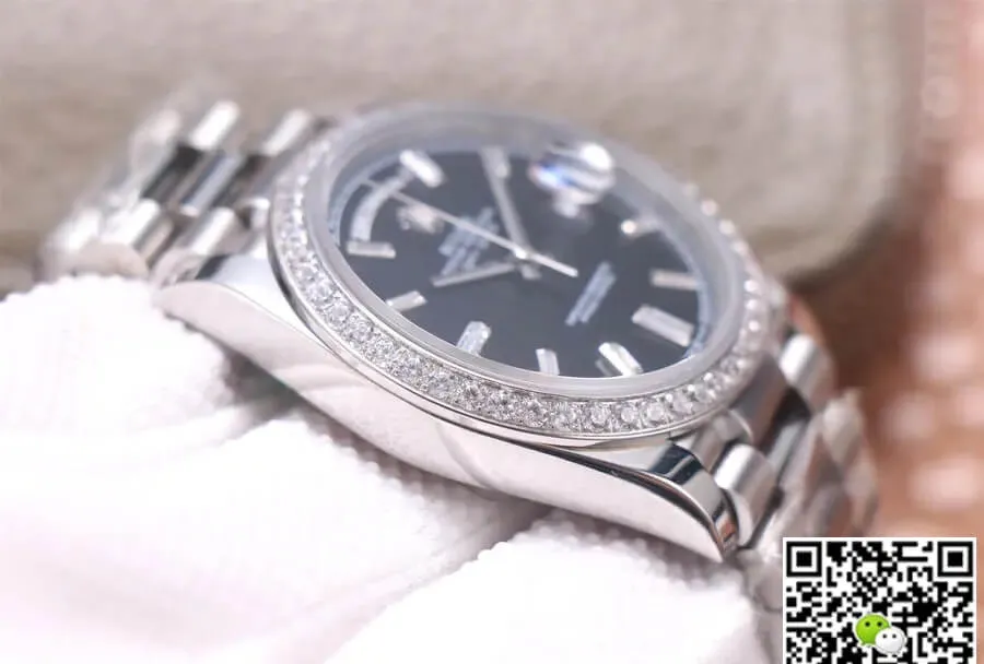 Rolex Day Date M228349RBR-0003 EW Factory 1:1 Best Edition Replica Watch Diamond-set Dial
