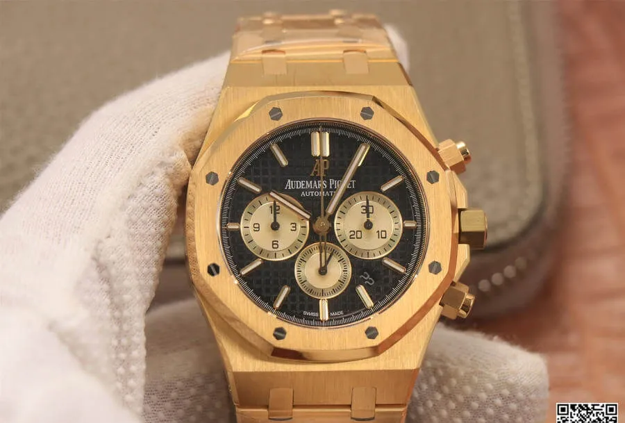 Audemars Piguet Royal Oak Chronograph 26331 OM Factory 1:1 Best Edition Replica Watch V2 Black Dial