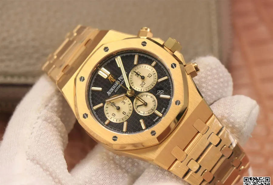 Audemars Piguet Royal Oak Chronograph 26331 OM Factory 1:1 Best Edition Replica Watch V2 Black Dial