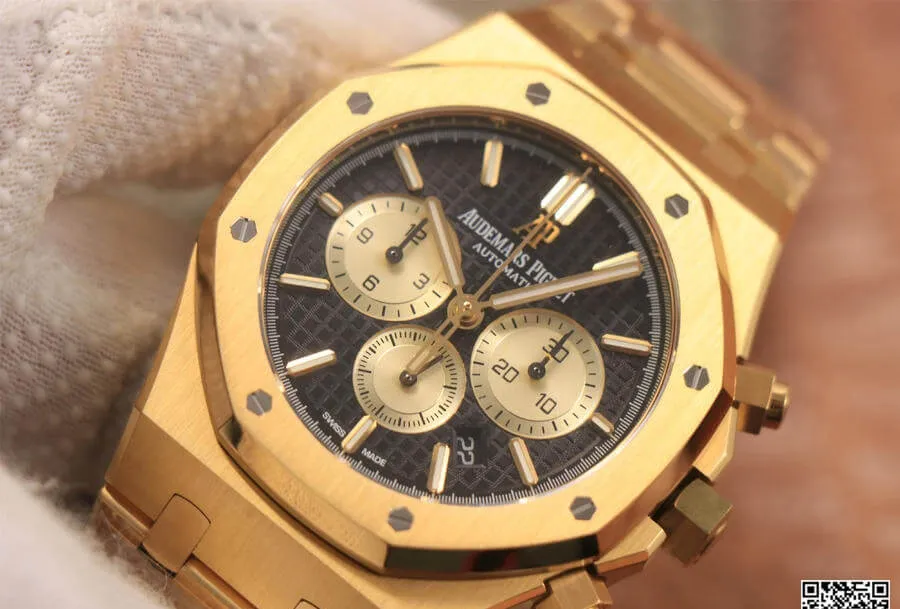 Audemars Piguet Royal Oak Chronograph 26331 OM Factory 1:1 Best Edition Replica Watch V2 Black Dial