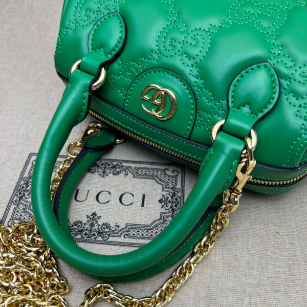 HOT SALE GUCCI GG matelassé leather top handle bag