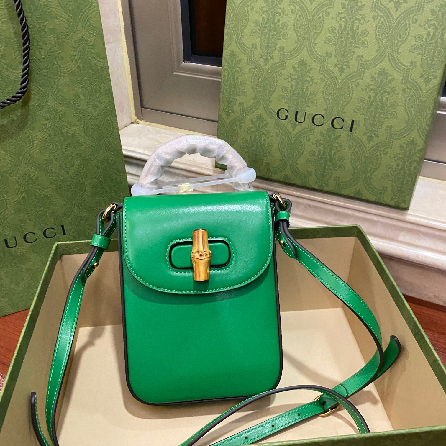 HOT SALE Gucci Bamboo mini handbag