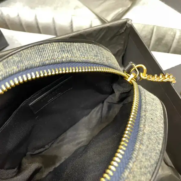 YSL VINYLE ROUND CAMERA BAG