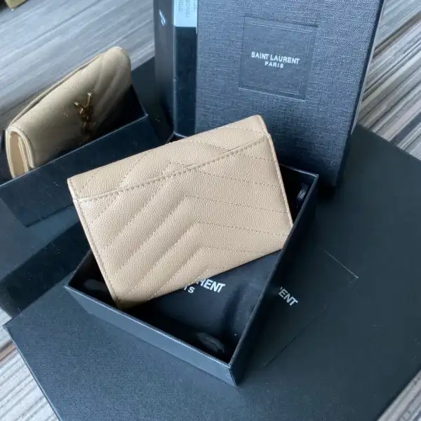 YSL MONOGRAM SMALL ENVELOPE WALLET IN