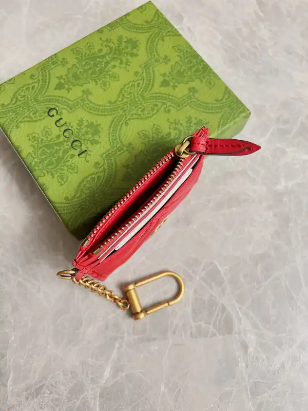 Cheap Gucci GG Marmont keychain wallet