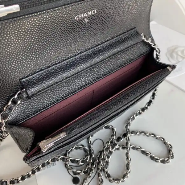 CHANEL CHAIN WALLET CAVIAR NEW EDITION