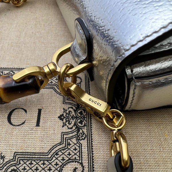 HOT SALE GUCCI Mini top handle bag with Bamboo