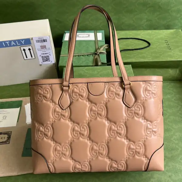 Cheap GUCCI GG matelassé leather medium tote