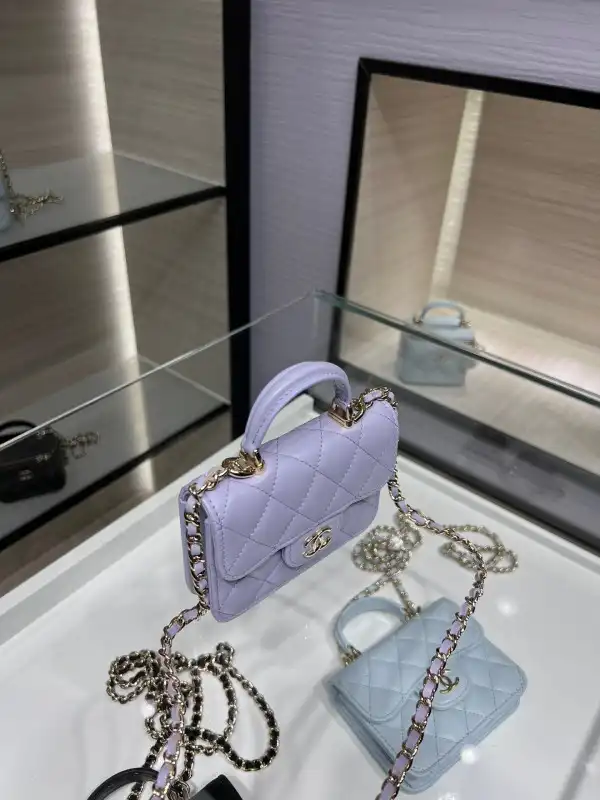 CHANEL FLAP COIN PURSE WITH CHAIN