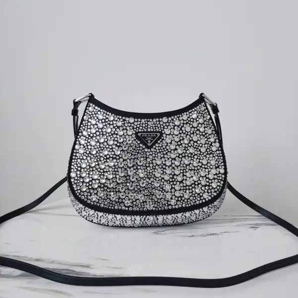 First Bag Ru PRADA CHANELeo satin bag with appliqués