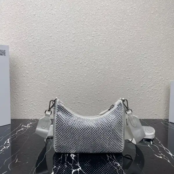 Prada Re-Edition 2005 satin bag with crystals