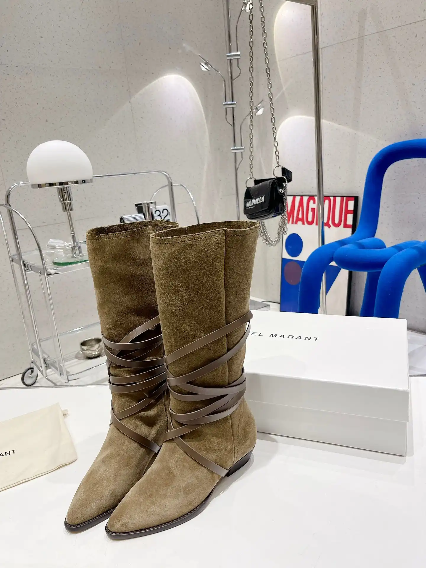 REP ISABEL MARANT Siane suede knee-high boots