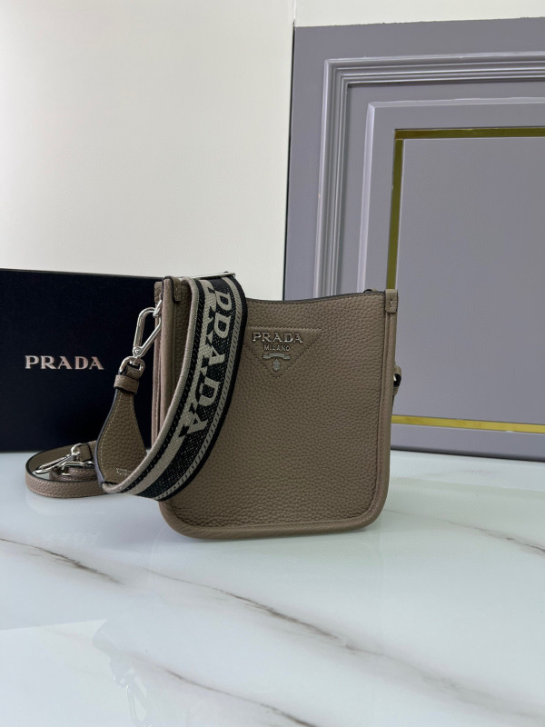 HOT SALE PRADA Leather mini shoulder bag