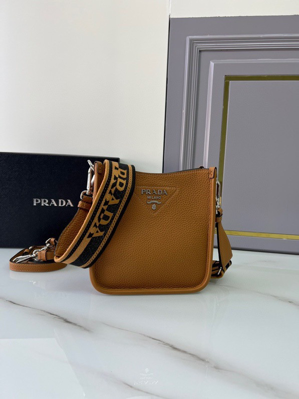 HOT SALE PRADA Leather mini shoulder bag