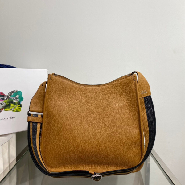 HOT SALE PRADA Leather hobo bag