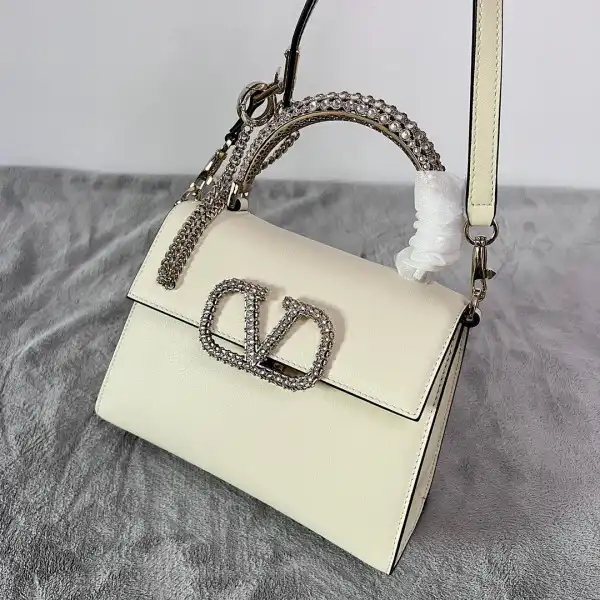 VALENTINO SMALL VSLING GRAINY CALFSKIN HANDBAG