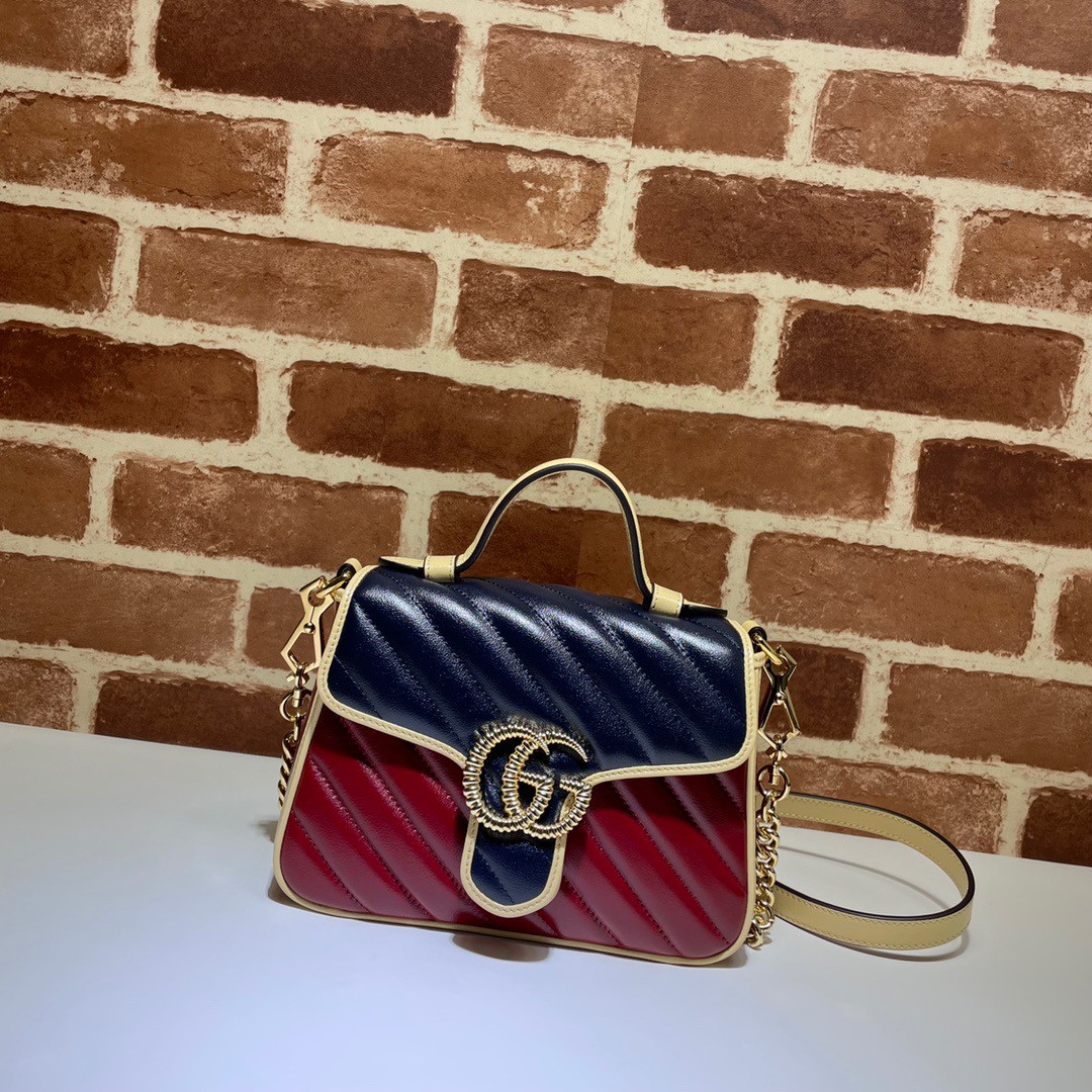 HOT SALE GUCCI GG Marmont Mini Top Handle Bag