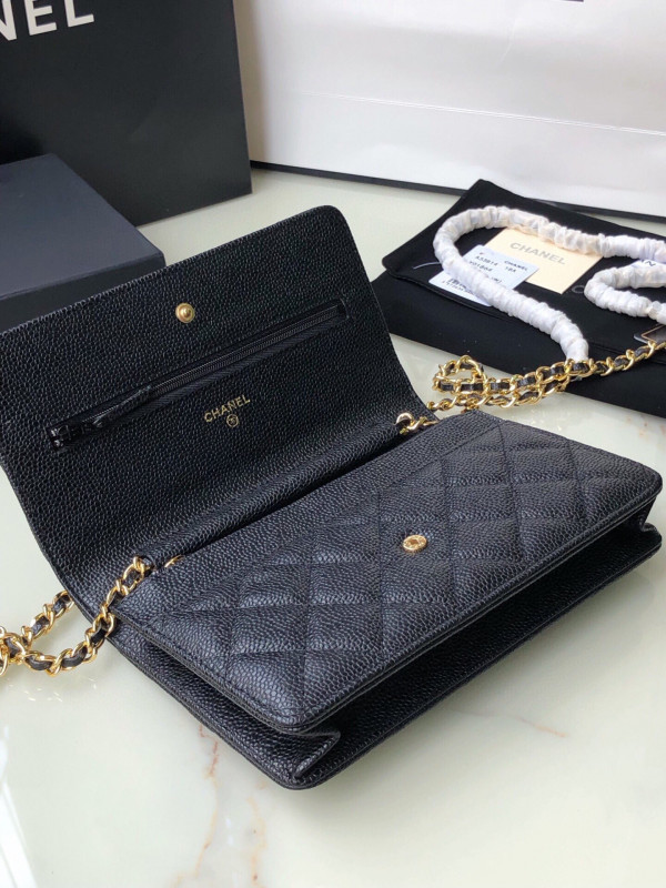 HOT SALE CL CHAIN WALLET CAVIAR